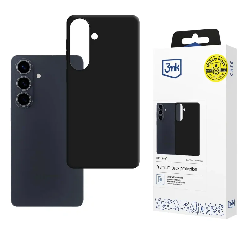 Etui 3MK do Samsung Galaxy S26 FE czarne ze szkłem