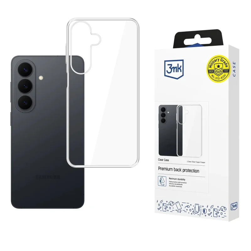 Etui 3MK do Samsung Galaxy S26 FE przezroczyste ze szkłem w zestawie