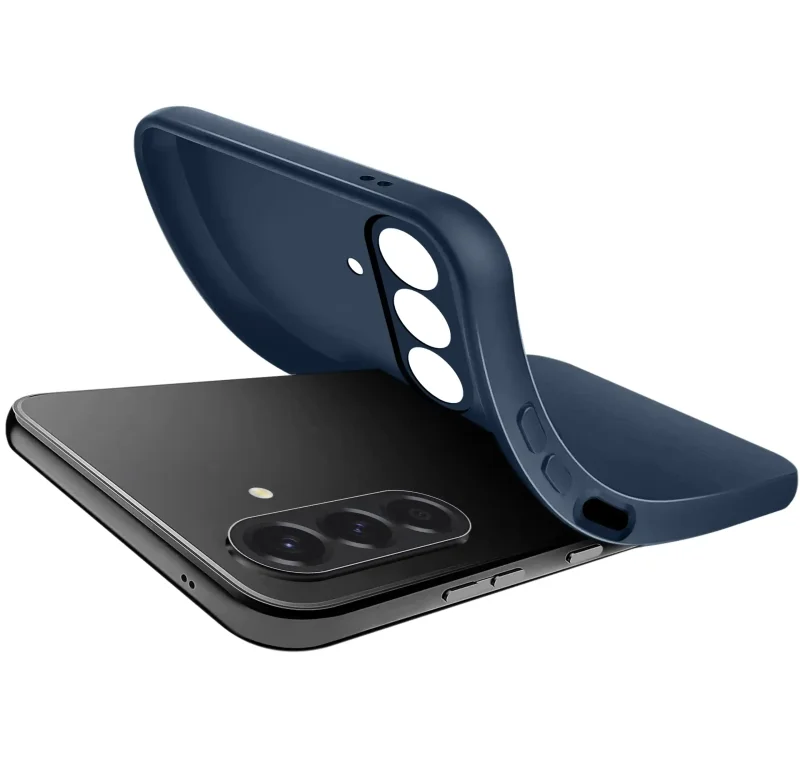 Granatowe etui do Samsung Galaxy A27 5G: silikonowe, miękkie, elastyczne