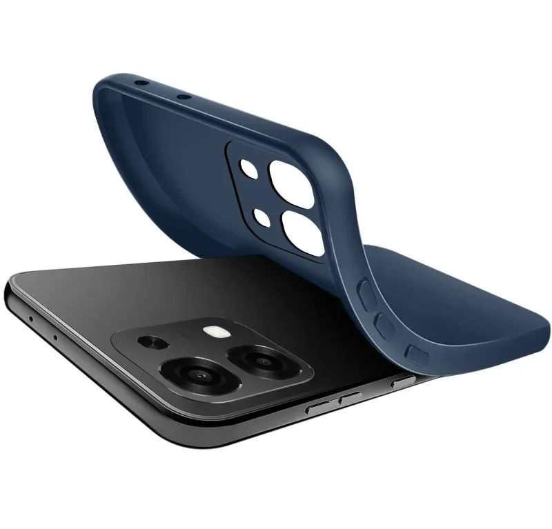 Miękkie, elastyczne etui silikonowe do Oppo A6 Pro 5G z matowym wykończeniem, kolor granatowy