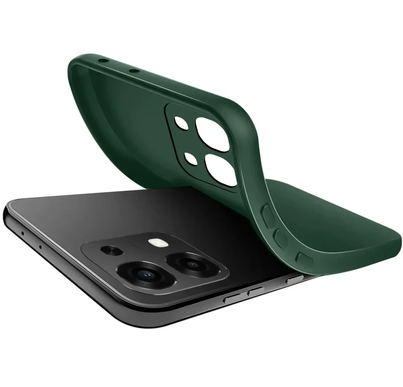 Miękkie, elastyczne etui silikonowe do Oppo A6 Pro 5G z matowym wykończeniem, kolor zielony