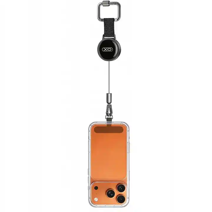 Smycz XO SF16 60 cm przymocowana do telefonu z wysuniętym zwijanym przewodem
