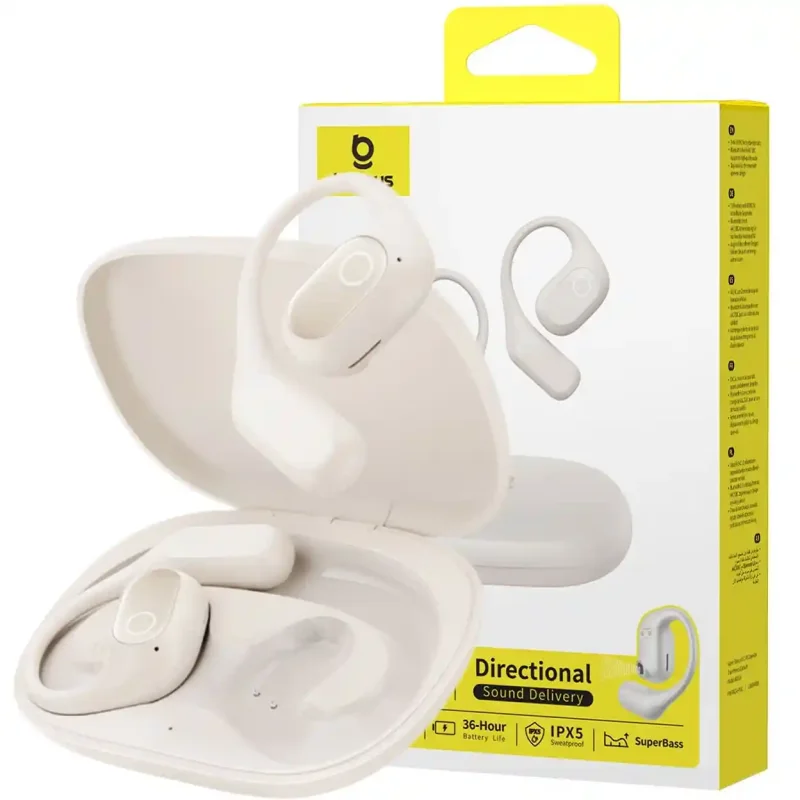 Słuchawki bezprzewodowe Baseus Eli 2i Fit open-ear Bluetooth 6.0 z etui ładującym i opakowaniem