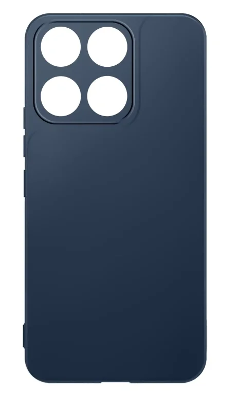 Matowe granatowe etui silikonowe do Motorola Moto G67 5G / G77 5G widok z tyłu