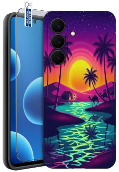 Etui do Samsung Galaxy S26 FE różne wzory wakacyjne ze szkłem