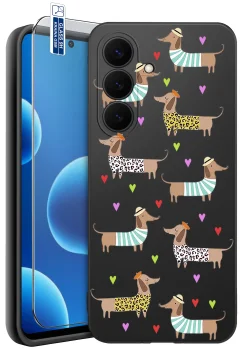 Etui do Samsung Galaxy S26 FE różne wzory z psem ze szkłem