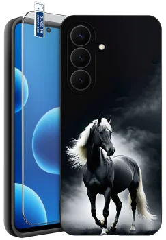 Etui do Samsung Galaxy S26 FE różne wzory z koniem ze szkłem