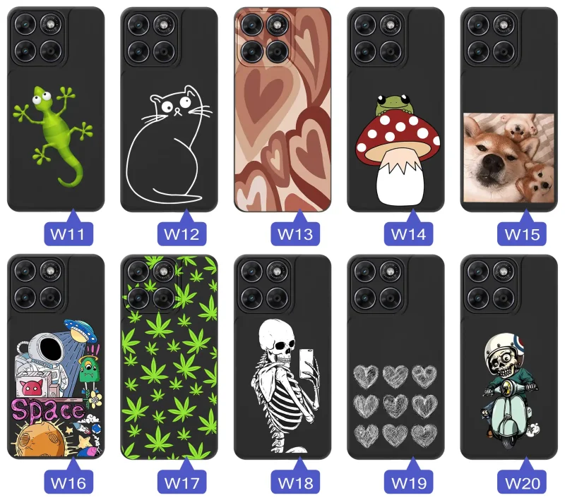 Różne motywy etui do Motorola Moto G67 5G / G77 5G: szkielety, psy, koty, kosmos