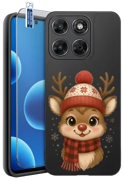 Etui do Motorola Moto G67 5G / G77 5G różne wzory świąteczne ze szkłem