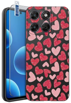 Etui do Motorola Moto G67 5G / G77 5G różne wzory walentynkowe ze szkłem