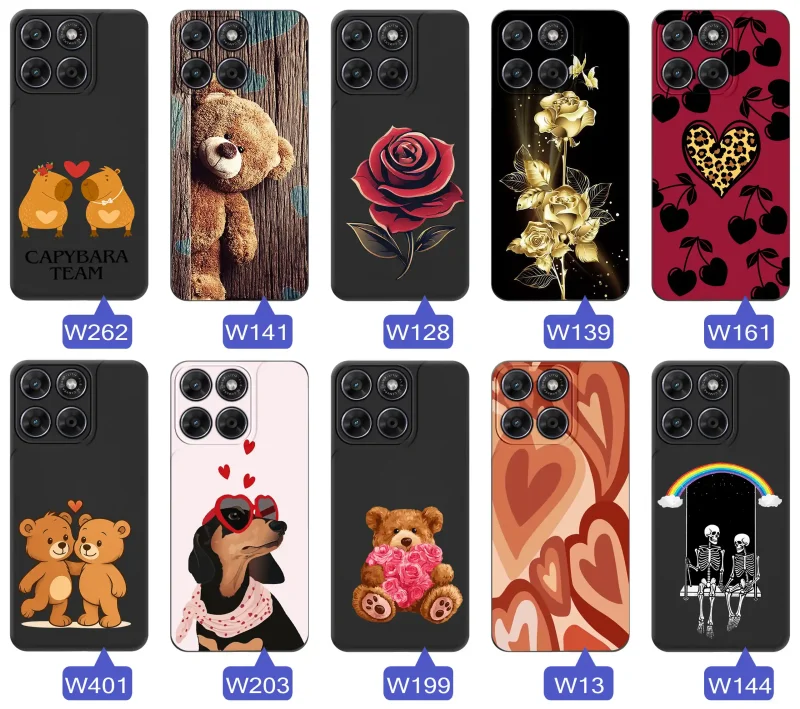 Różne wzory walentynkowe z sercem do Motorola Moto G67 5G / G77 5G: motywy inspirowane miłością