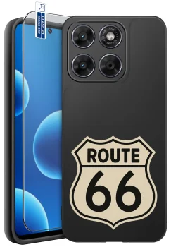 Etui do Motorola Moto G67 5G / G77 5G różne wzory z autem ze szkłem