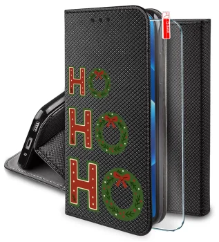 Etui do Motorola Moto G37 z klapką z wzorami świątecznymi ze szkłem