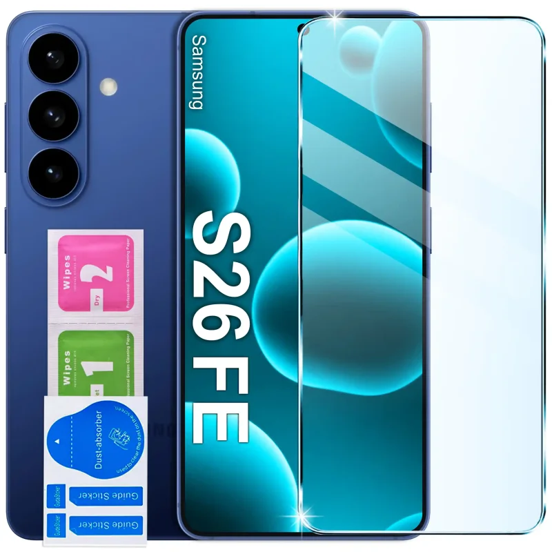 Szkło ochronne 9H do Samsung Galaxy S26 FE z zestawem do czyszczenia ekranu