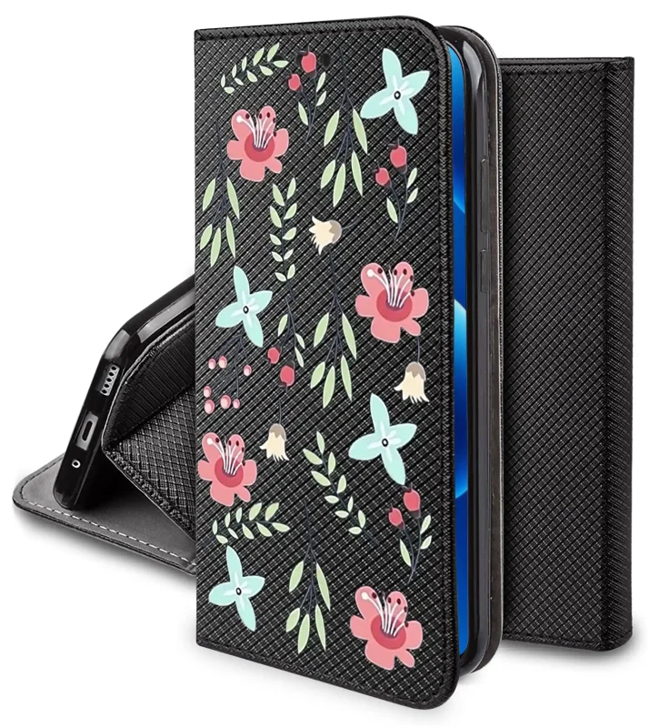 Etui z klapką do Motorola Edge 70 Pro 5G z damskim wzorem kwiatów
