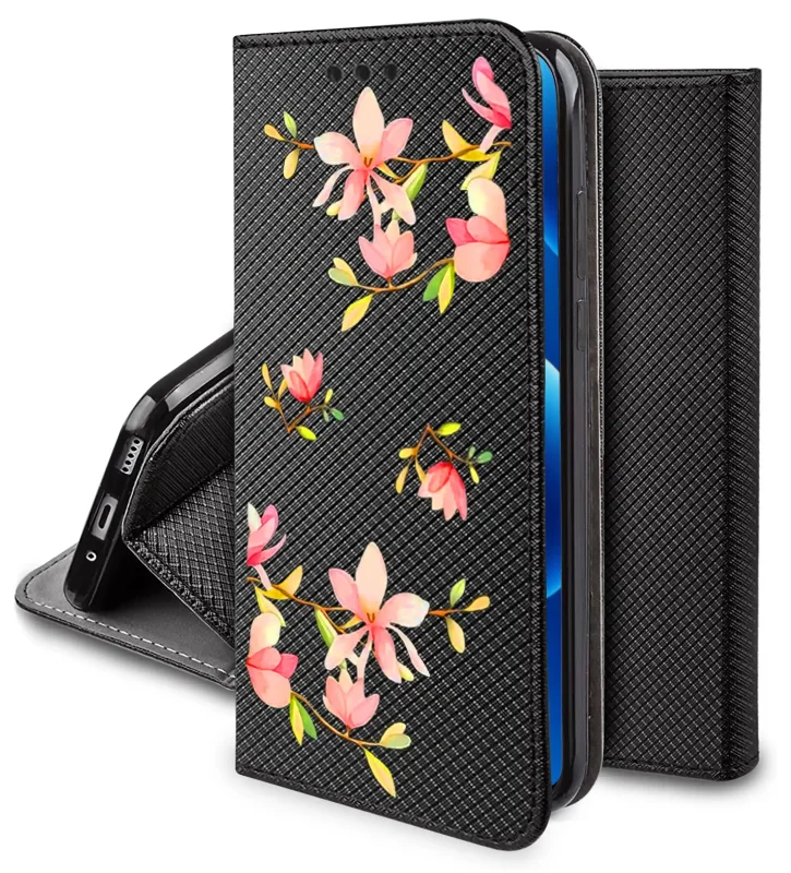 Etui z klapką do Motorola Edge 70 Pro 5G z kobiecym wzorem kwiatowym