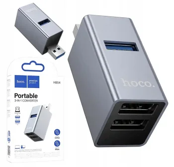 Adapter przejściówka Hoco USB-A Hub do laptopa 3w1