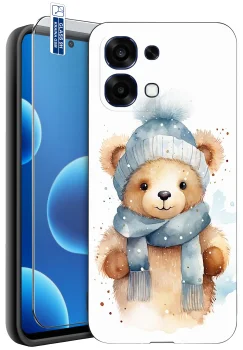 Etui do Oppo A6 Pro 5G różne wzory świąteczne ze szkłem