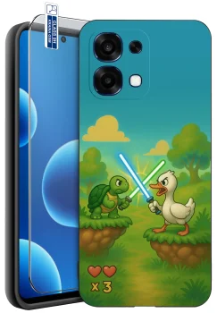 Etui do Oppo A6 Pro 5G różne wzory dla gracza ze szkłem