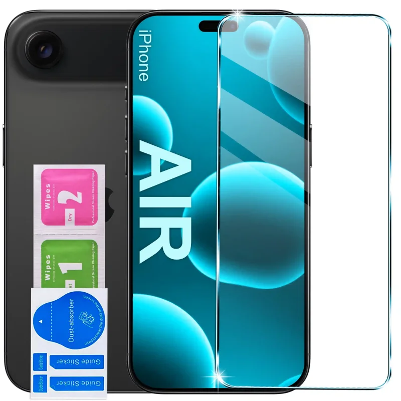Szkło hartowane 9H do iPhone Air z zestawem do montażu
