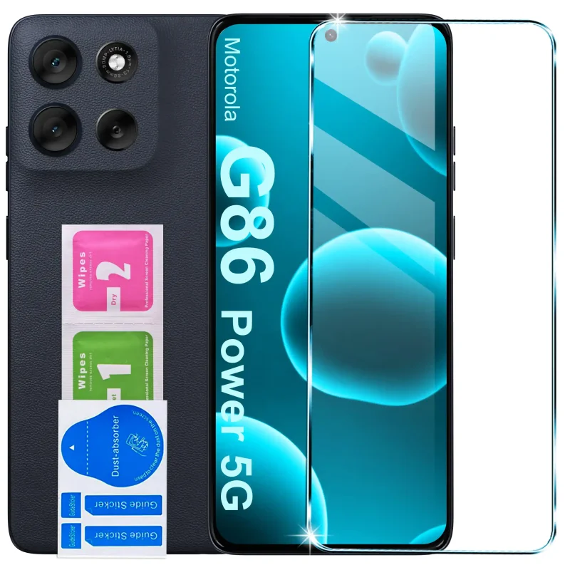 Szkło hartowane 9H do Motorola Moto G86 Power z akcesoriami do montażu
