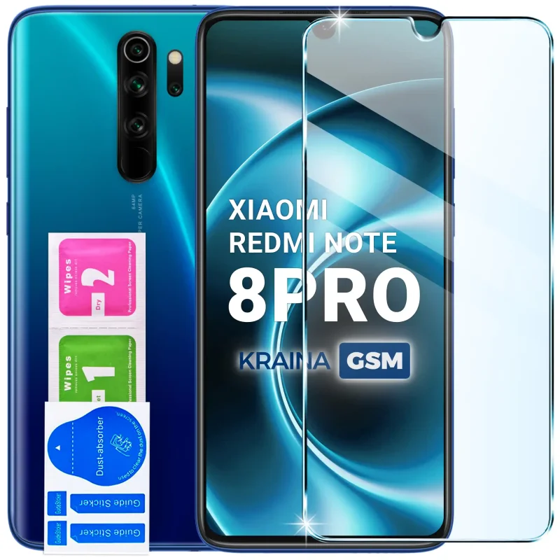 Szkło hartowane 9H do Xiaomi Redmi Note 8 Pro i zestaw do montażu