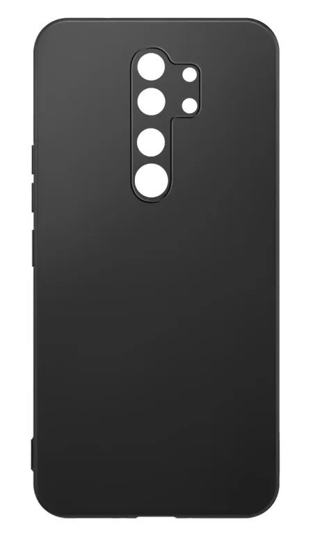 Czarne etui do Xiaomi Redmi Note 8 Pro z podwyższonym rantem 1 mm przy ekranie i wyspie aparatów