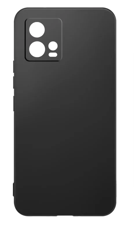Czarne matowe etui do Motorola Moto G72 z osłoną wyspy aparatów widok tyłu