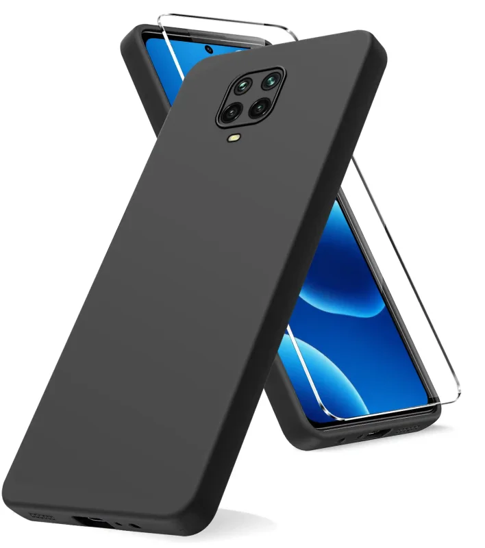 Elastyczne etui do Xiaomi Redmi Note 9 Pro / 9S w kolorze czarnym z matową powierzchnią ograniczającą ślady palców