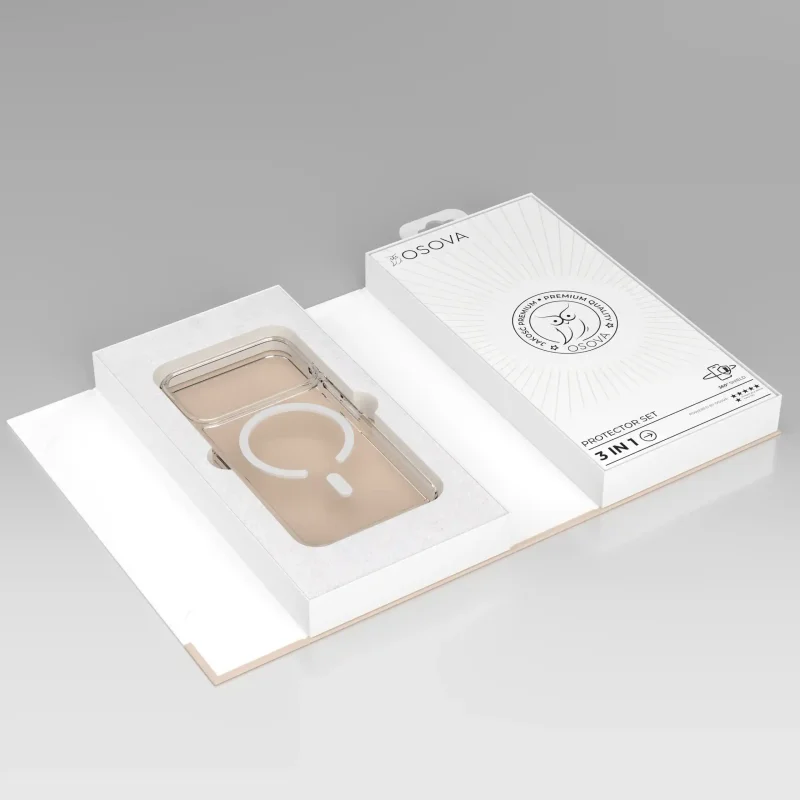 Etui Magnetic Clear OSOVA do iPhone 18 Pro w opakowaniu z elementami zestawu ochronnego