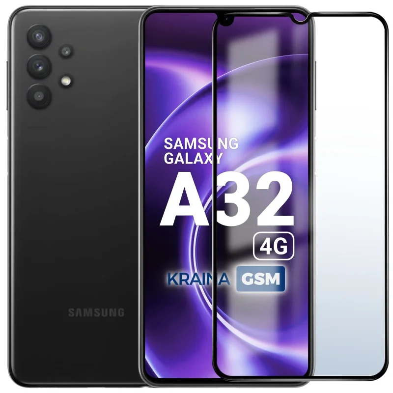 Samsung Galaxy A32 4G ze szkłem hartowanym 5D OG Premium na cały ekran
