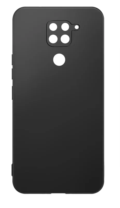 Czarne matowe etui do Xiaomi Redmi Note 9 z osłoną wyspy aparatów widok tyłu