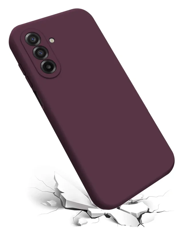 Fioletowe etui silikonowe do Samsung Galaxy A27 5G z osłoną wyspy aparatów