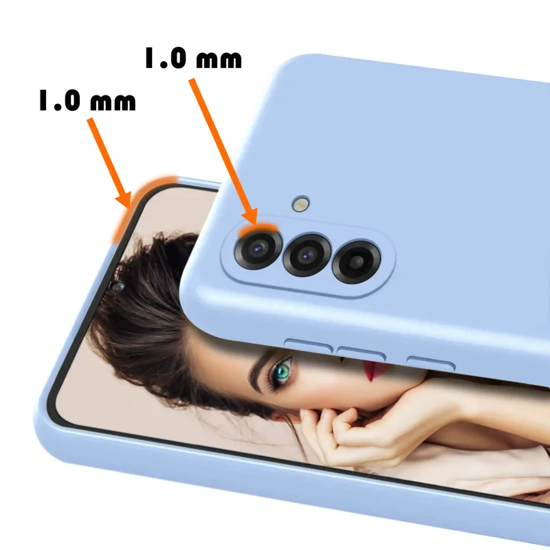 Niebieskie elastyczne etui silikonowe do Samsung Galaxy A37 5G ułatwiające zakładanie na telefon