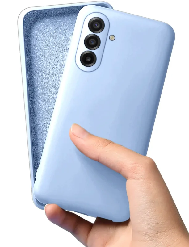 Niebieskie etui silikonowe do Samsung Galaxy A57 5G z elastyczną konstrukcją