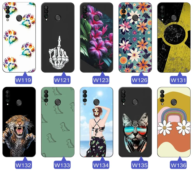 Case do Huawei P30 Lite z nadrukiem: różnorodne wzory kwiatowe, zwierzęce, abstrakcyjne i młodzieżowe grafiki