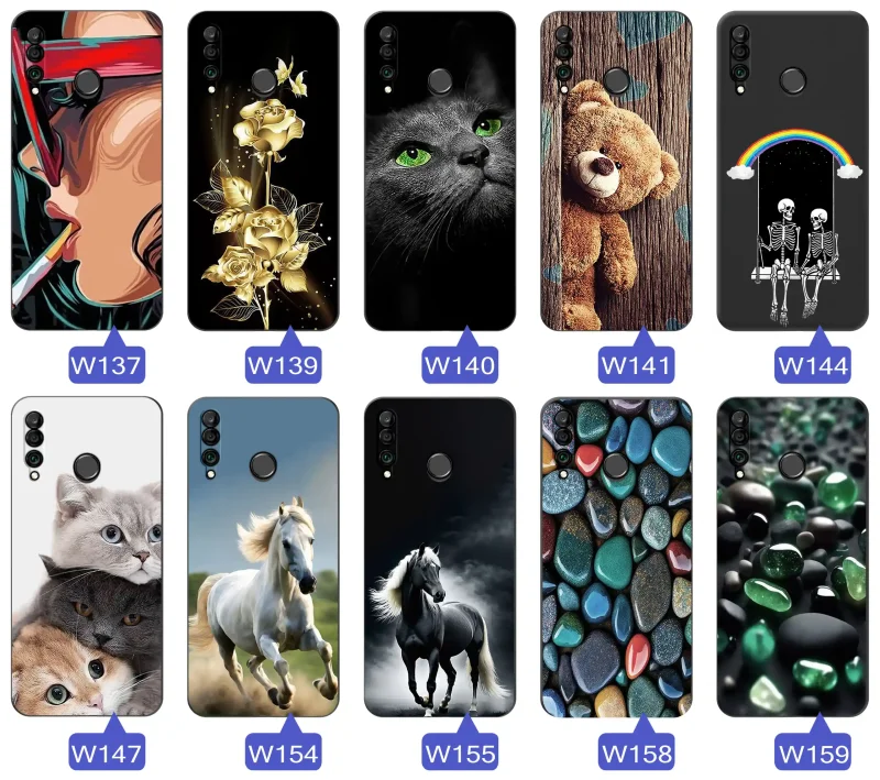 Fajne wzory na etui do Huawei P30 Lite: konie, miś, róże