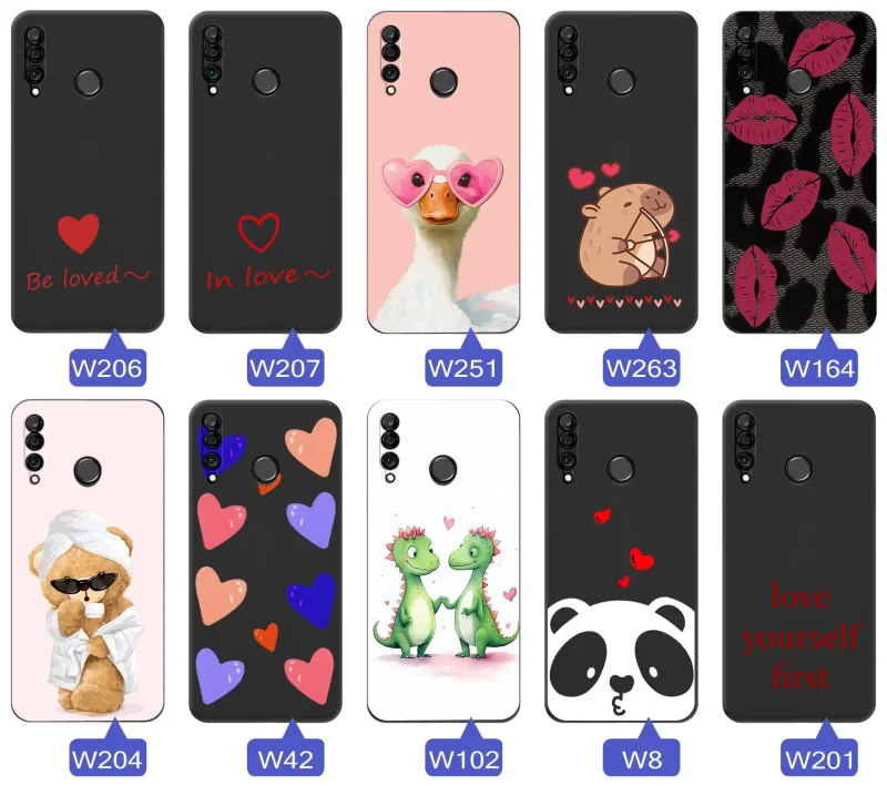 Kolekcja walentynkowych etui do Huawei P30 Lite: różne wzory z sercami i napisami love
