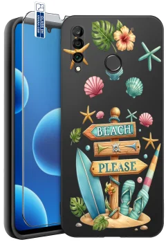 Etui do Huawei P30 Lite różne wzory wakacyjne ze szkłem