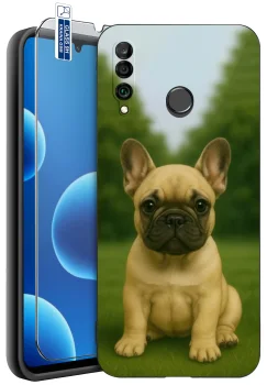 Etui do Huawei P30 Lite różne wzory z psem ze szkłem