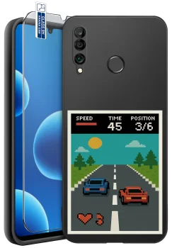 Etui do Huawei P30 Lite różne wzory dla gracza ze szkłem