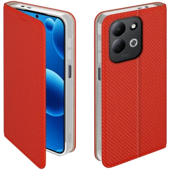 Etui do Xiaomi Redmi 17 4G / 5G czerwone zamykane