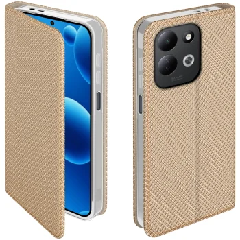 Etui do Xiaomi Redmi 17 4G / 5G złote zamykane