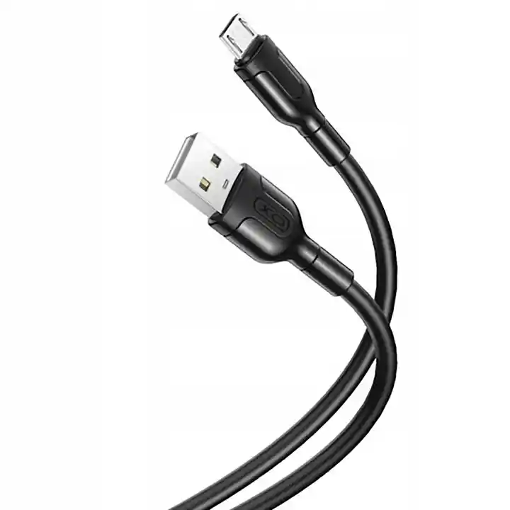 Czarny kabel XO NB212 USB-A - microUSB 1 m do ładowania i przesyłania danych