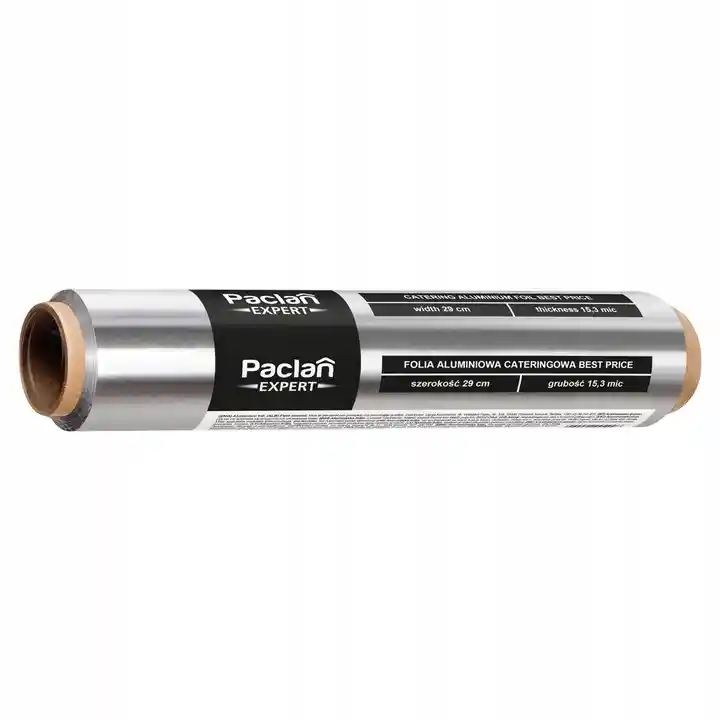 Folia aluminiowa Paclan Expert Catering 15 µm w rolce 40 m szerokość 29 cm