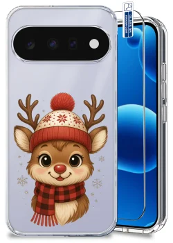 Etui do Google Pixel 11 Pro przezroczyste różne wzory świąteczne ze szkłem