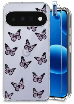 Etui do Google Pixel 11 Pro przezroczyste różne wzory wiosenne ze szkłem