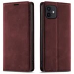 Etui do iPhone 11 z klapką skórzane Velvet bordowe ze szkłem