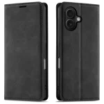 Etui do iPhone 16 z klapką skórzane Velvet czarne ze szkłem