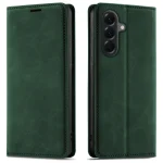 Etui do Samsung Galaxy A56 5G z klapką skórzane Velvet zielone ze szkłem